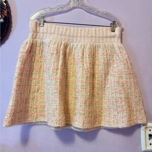 NWT Moon River Blush and Gold Knitwear skirt size Large